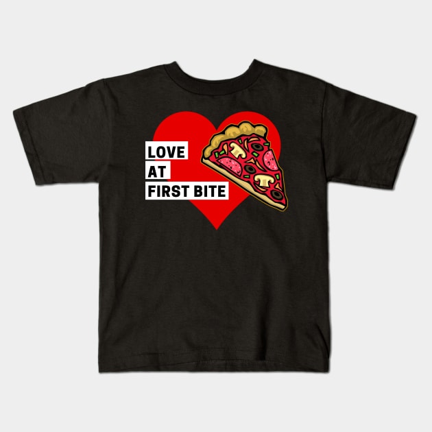 Valentine Love at First Bite Kids T-Shirt by onepony